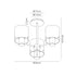 Brooks Semi Flush Light 3 Light